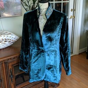 NWOT Soft Surroundings velvet jacket
